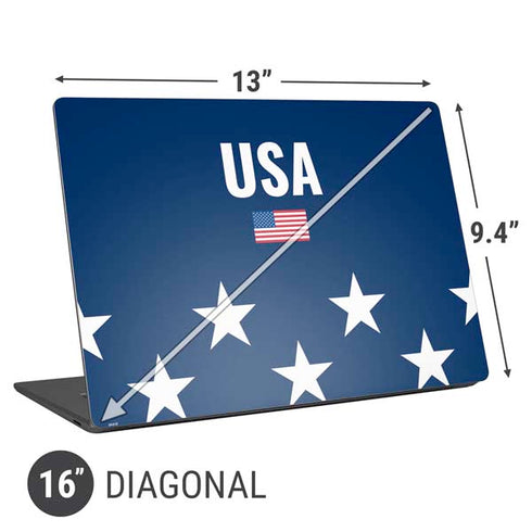 USA Flag Stars Universal Laptop 16in (13 x 9.4in) Skin